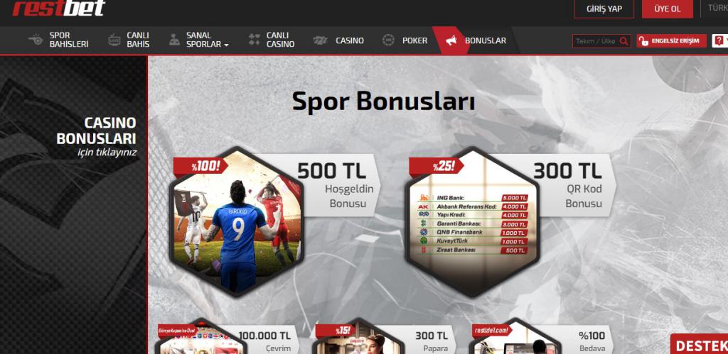 Restbet bonusları